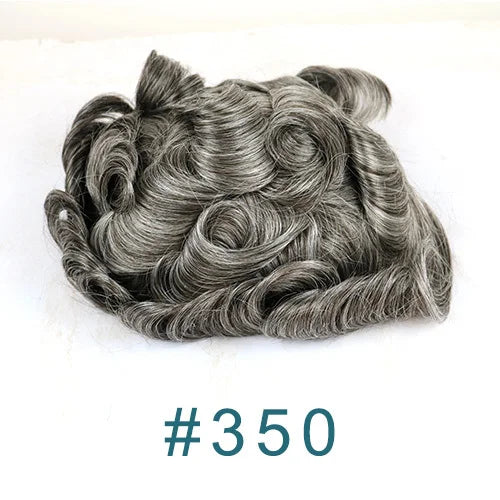 100% Human Hair Ombre Honey Brown Men's Wig Capillary Prosthesis System Natural Hairline Durable Thin Skin Base Man Toupee