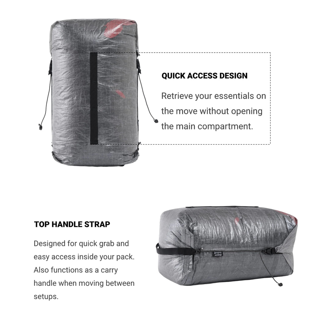 [HODR] Dyneema Compression Sack for Sleeping Bag Storage Sack DCF Waterproof Roll-Top for Sleeping Bags, Camping Gear Storage