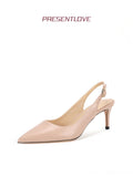 elegant heeled sandals summer Heels for women luxury Leather Matte High Heels Women High Slippers Party Dress Ladies Prom Shoes