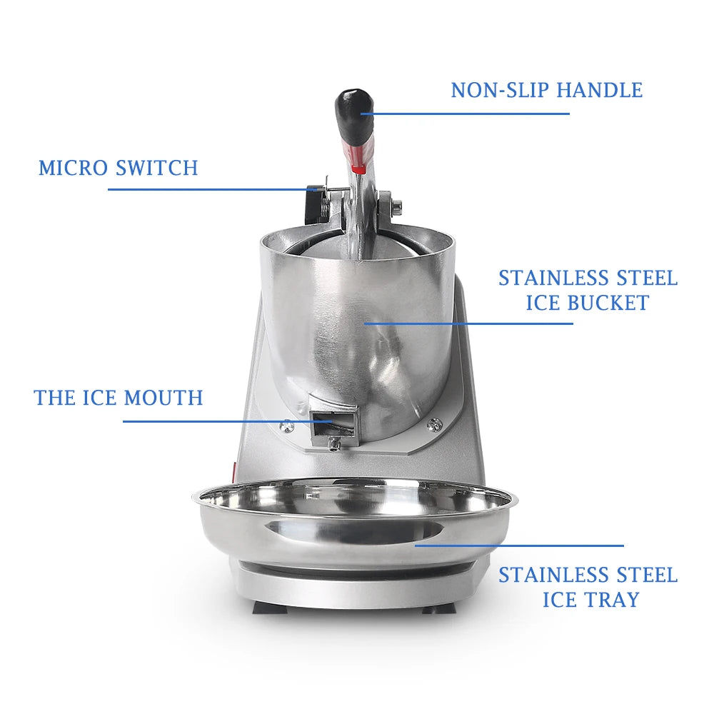 GZZT Electric Ice Crusher Powerful Smoothie Maker and Ice Shaver for Slushies and Snow Cones Compatible with 110V/220V