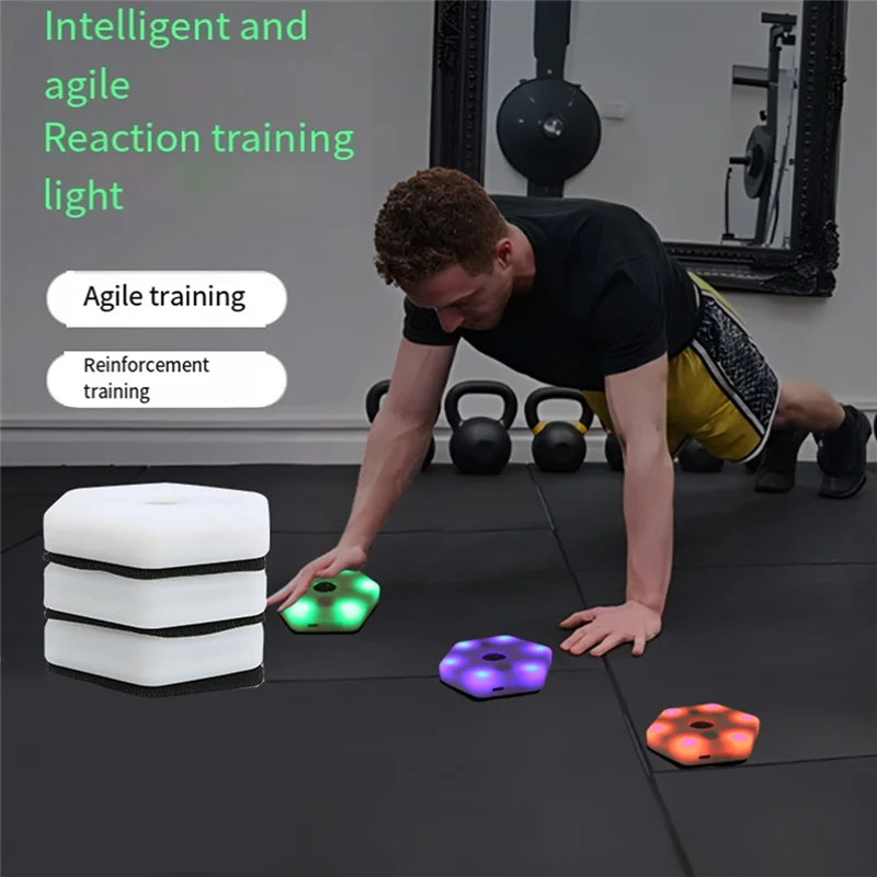 RTSHE-Agility Training Basketball Fitness Wireless Ball Control Reaction Pace Ability Lamp Football Reaction Training Lamp Arm
