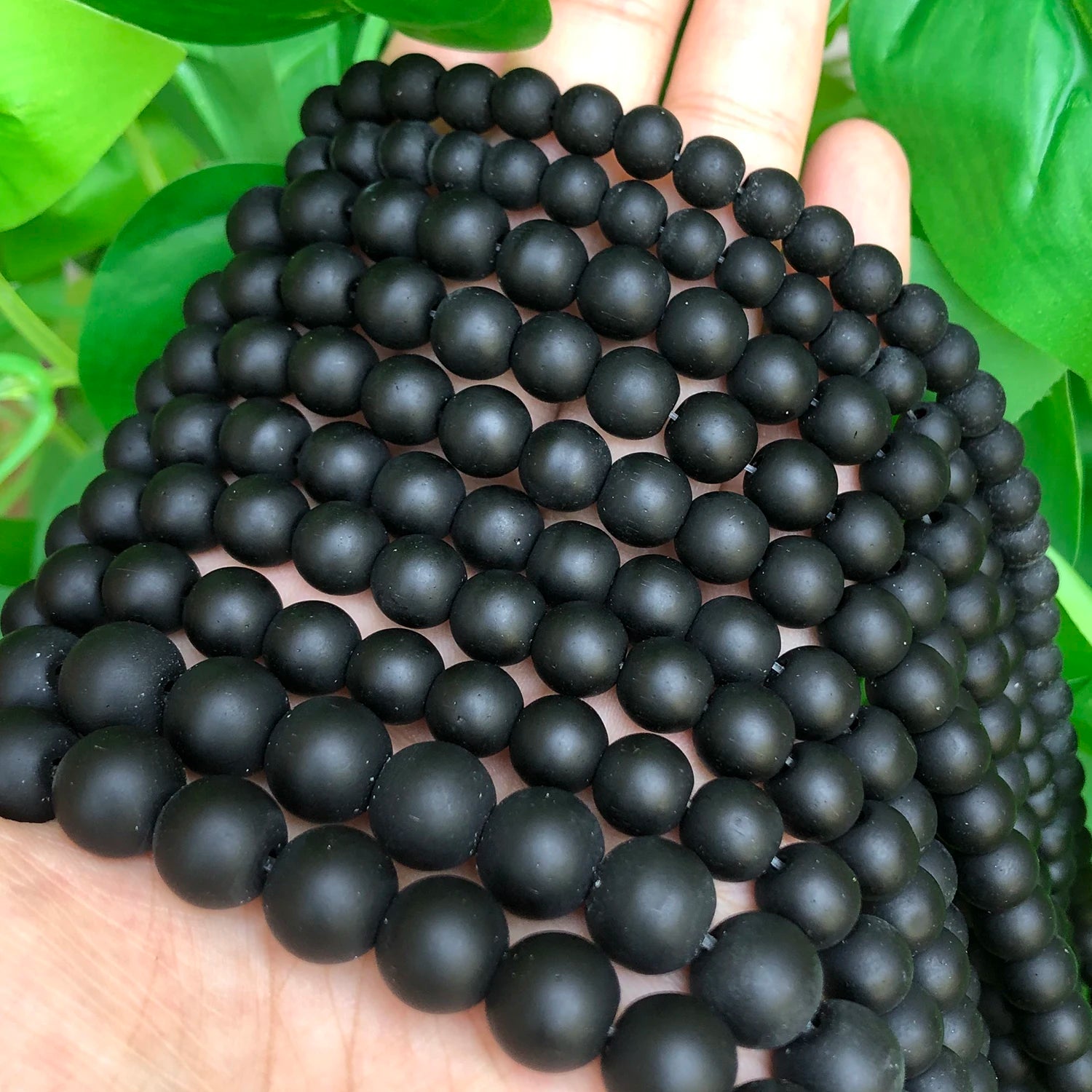 Natural Stone Round Flame Stone Beads Yooperlite Fire Sodalite Loose Spacer Beads for Jewelry Making DIY Bracelets Necklace 15''