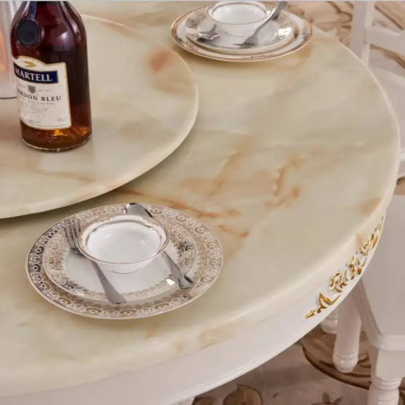 4 Person Gold Dining Table Luxury Design Modern Living Room Round Dining Table Restaurant Nordic Mesas De Comedor Furniture